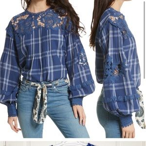 Adorable Free People plaid blouse
